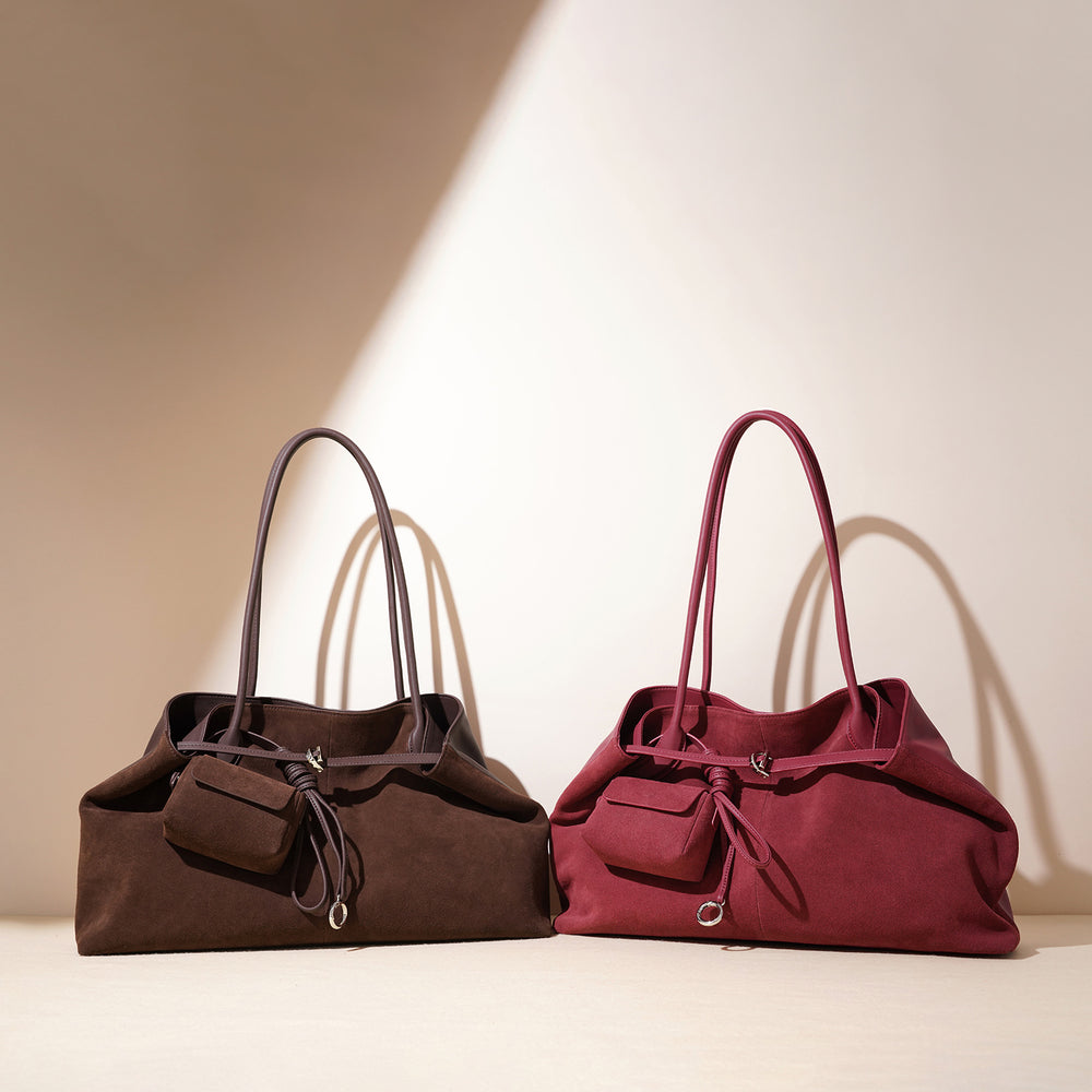 Dames tote bag van echt leer met grote capaciteit