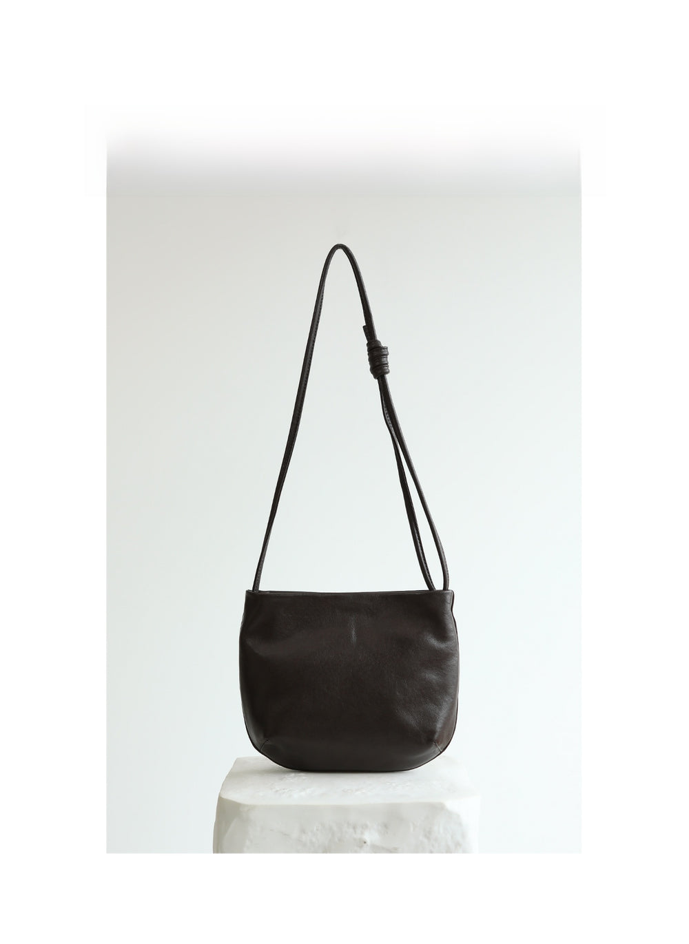 Adjustable Leather Crossbody Saddle Bag