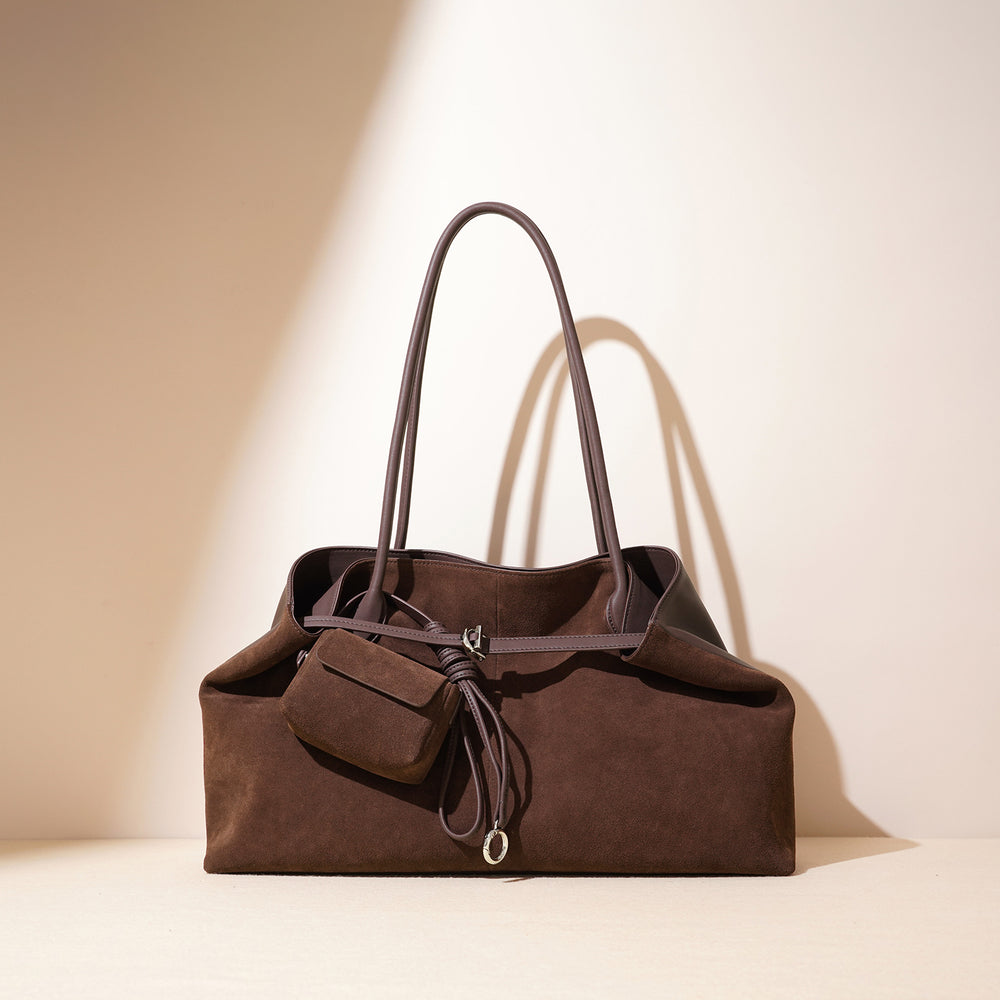 Dames tote bag van echt leer met grote capaciteit
